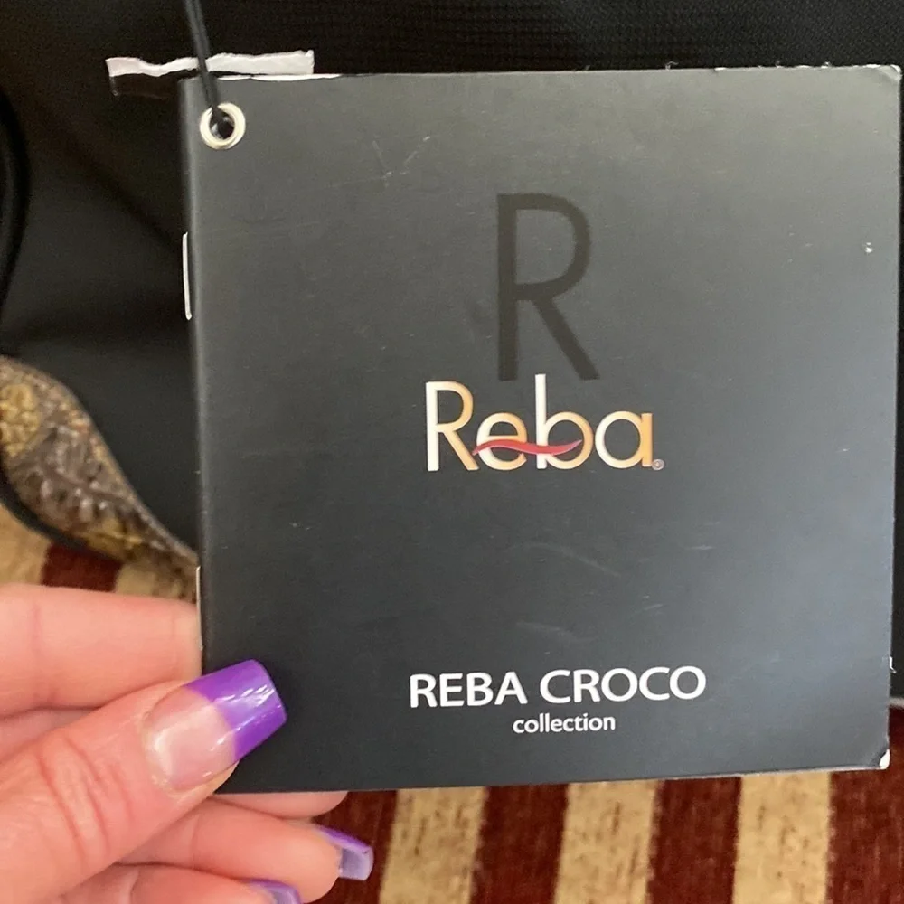 NWT Reba Croco Collection laptop bag/purse